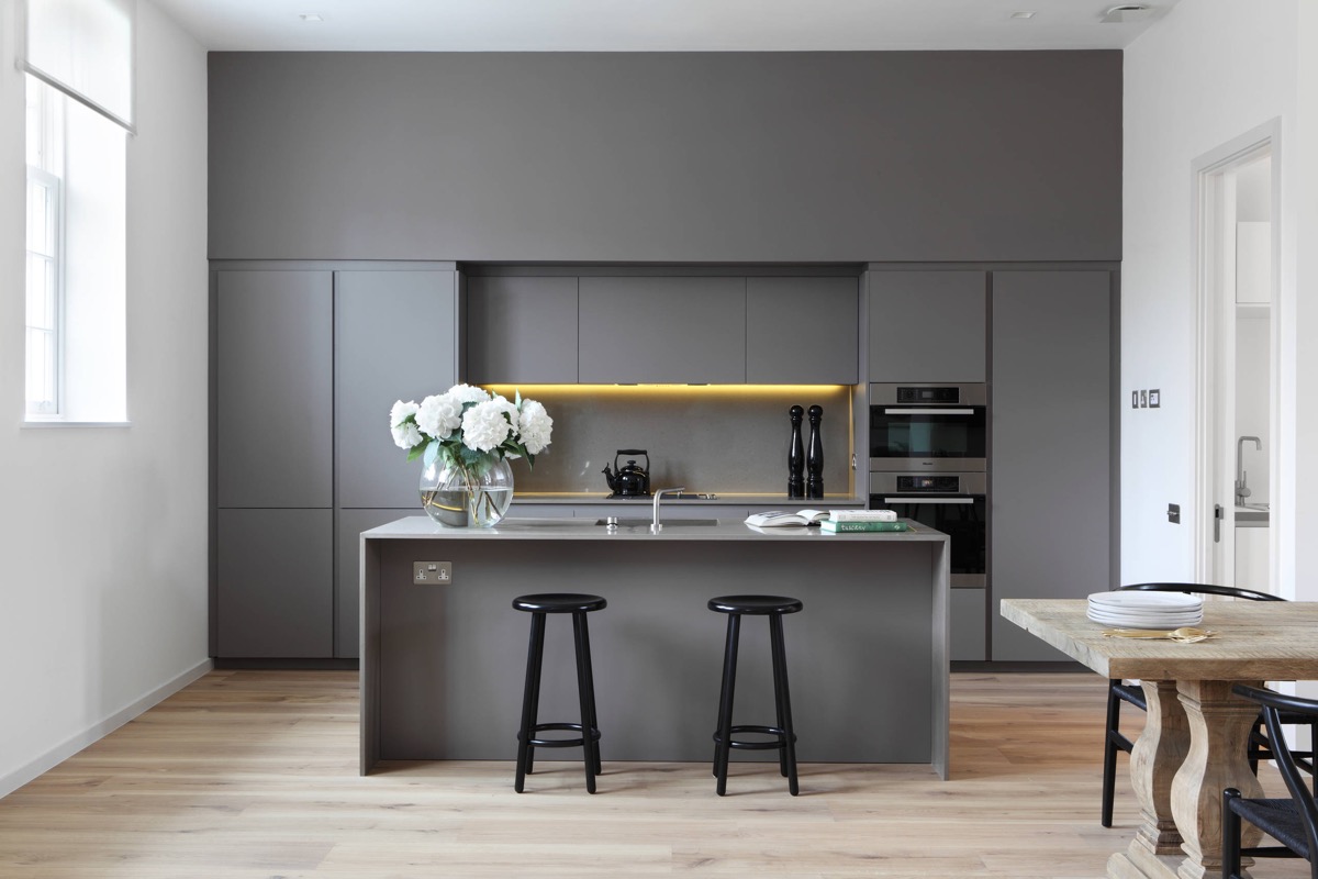 кухни серого цвета фото в интерьере
